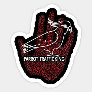 Cockatoo Parrot Stop Trafficking Sticker